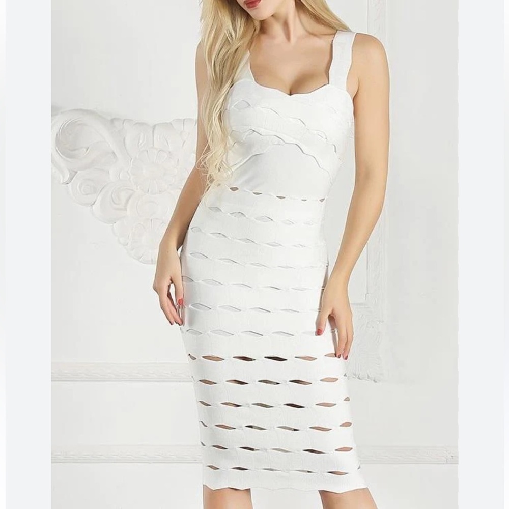NO LABEL, White Bodycon Dress
